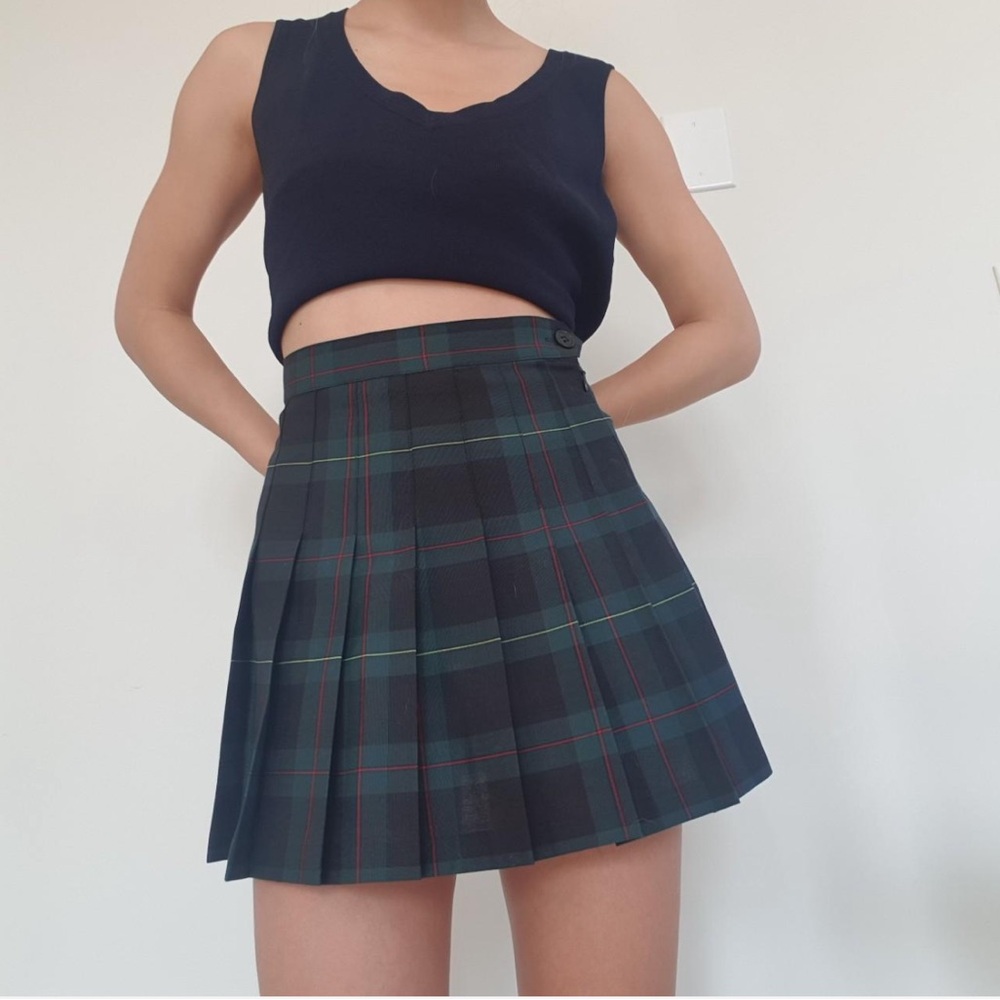 Nwot American Apparel Plaid Pleated Tennis Skirt